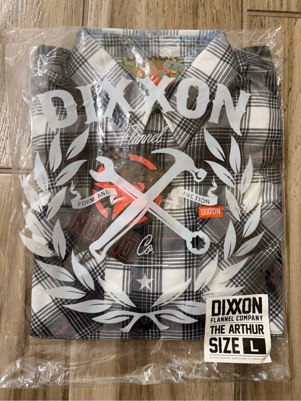 Dixxon Black & White Plaid Flannel Shirt - The Arthur (L)